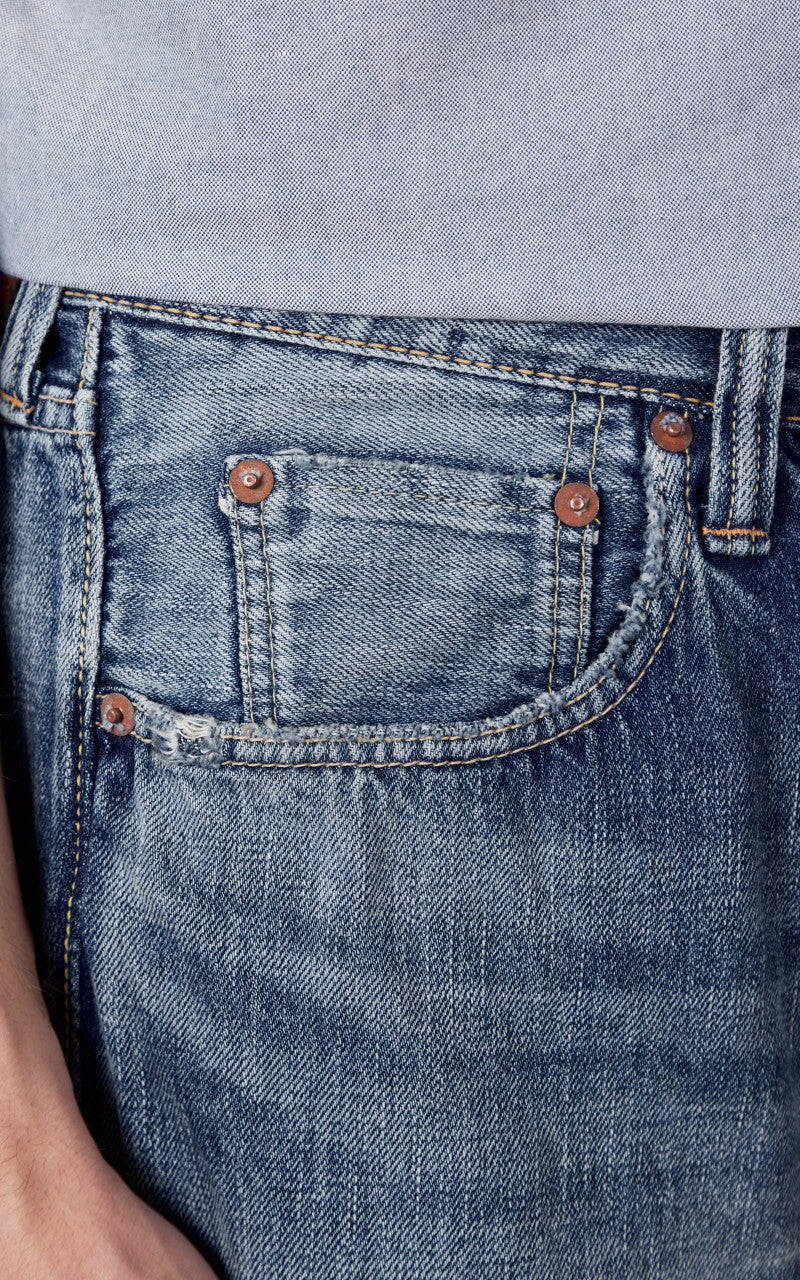RRL Straight Fit Selvedge Jean Hillsview Wash