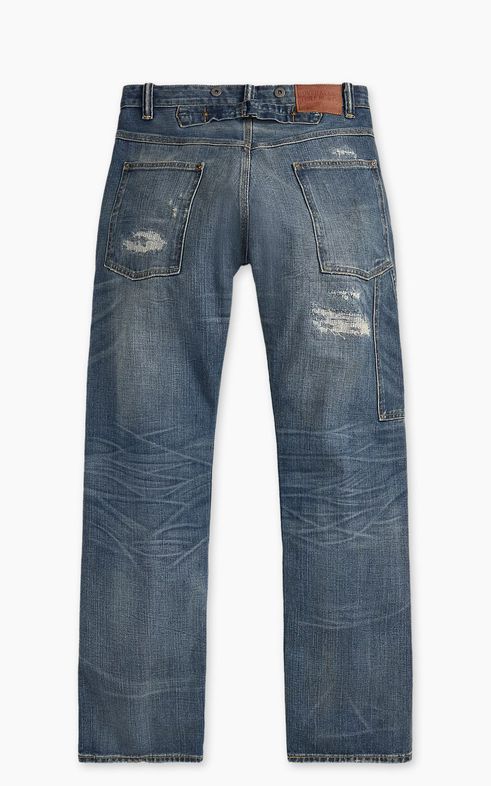 RRL Straight Fit Brayton Distressed Jean Brayton Wash