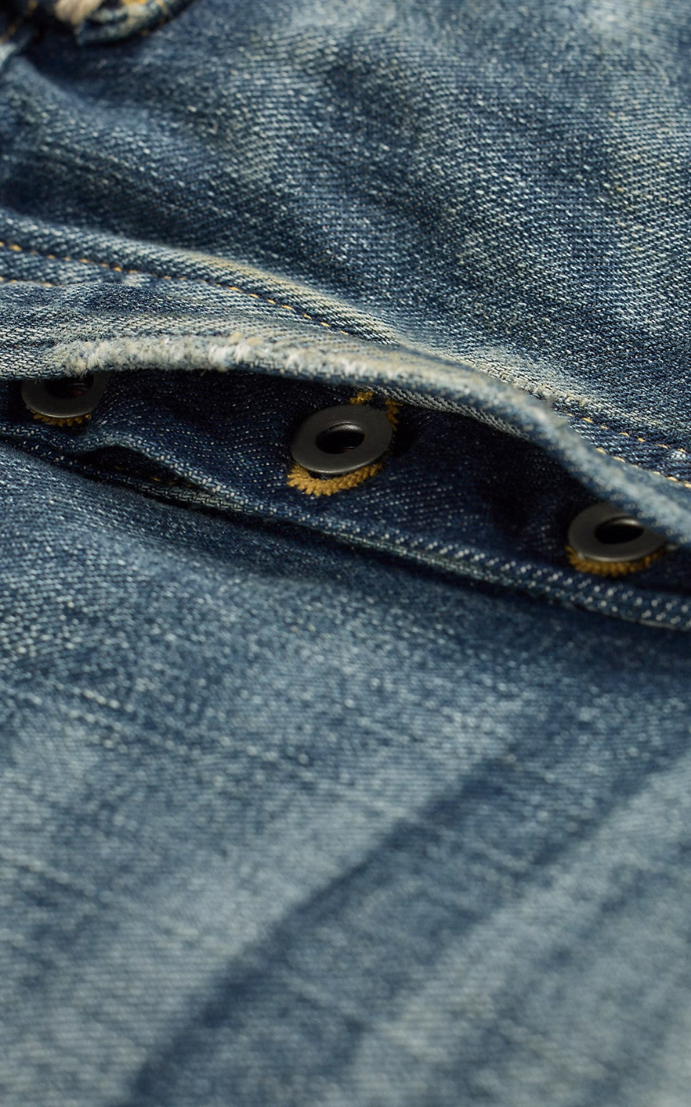 RRL Straight Fit Brayton Distressed Jean Brayton Wash
