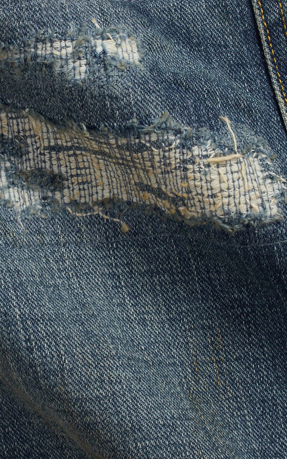 RRL Straight Fit Brayton Distressed Jean Brayton Wash