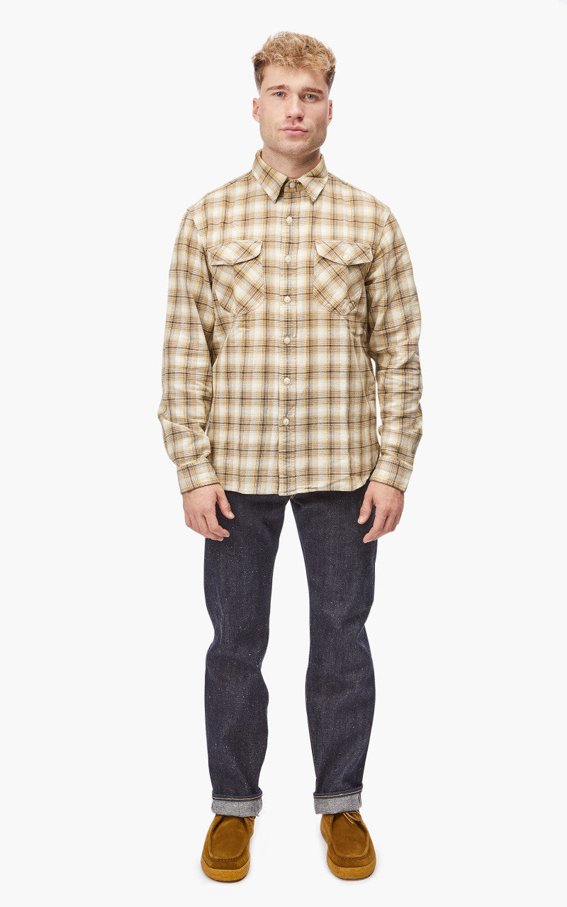 RRL Western Sport Shirt Plain Weave Tan