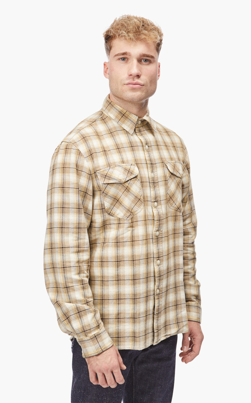 RRL Western Sport Shirt Plain Weave Tan