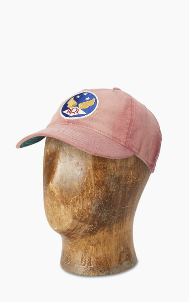 RRL Winged-Logo Baseball Cap Garment-Dyed Faded Red