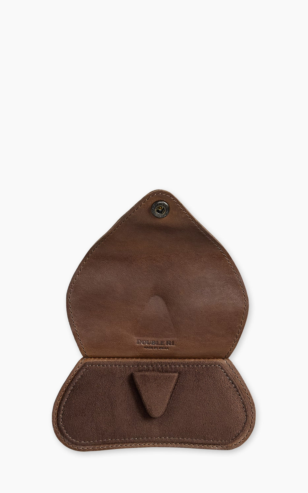 RRL Leder Brillenetui Dunkles Mahagoni