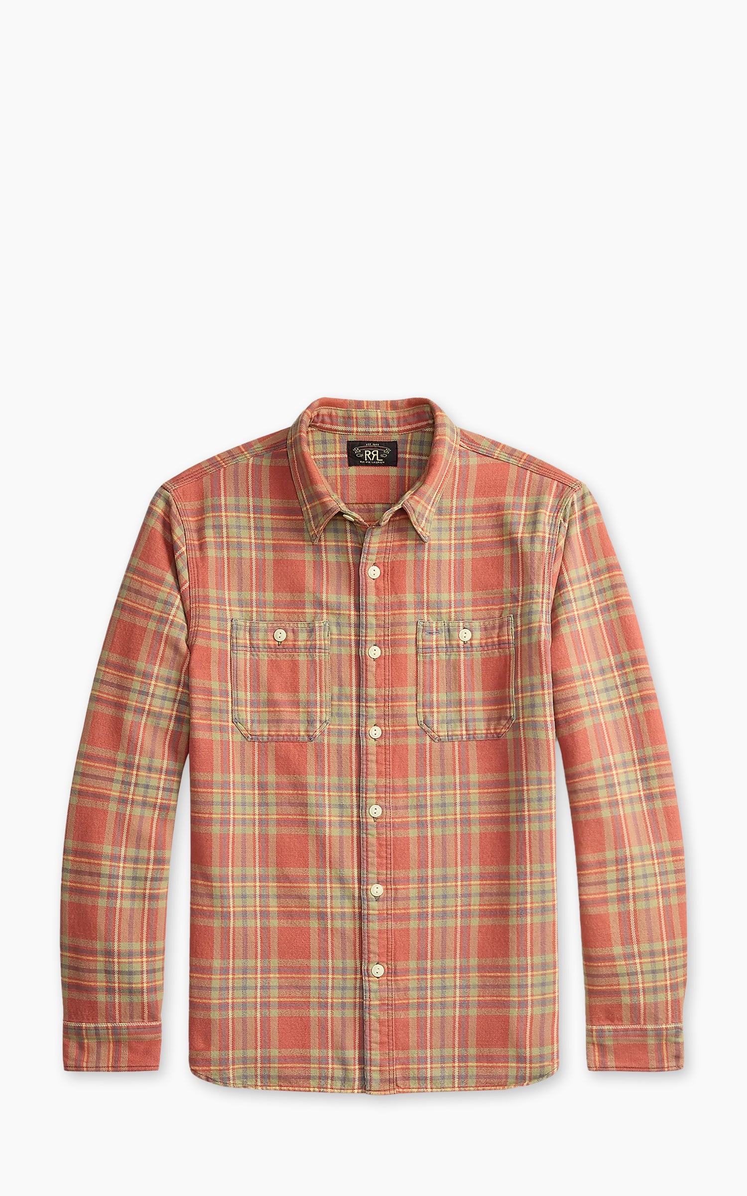 RRL Plaid Twill Workshirt Red/Blue/Green