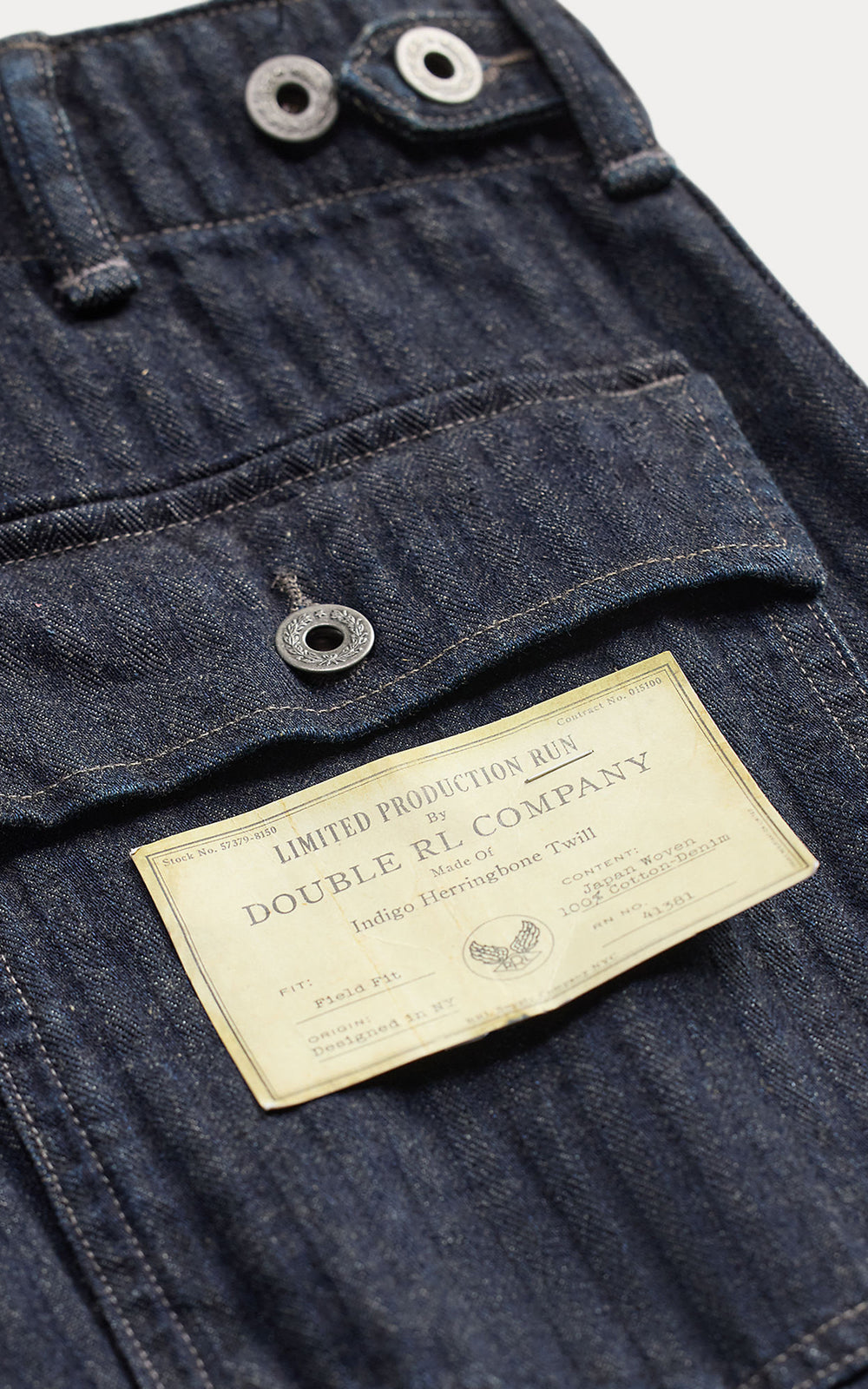 RRL Limited-Edition Indigo Herringbone Pant Rinse