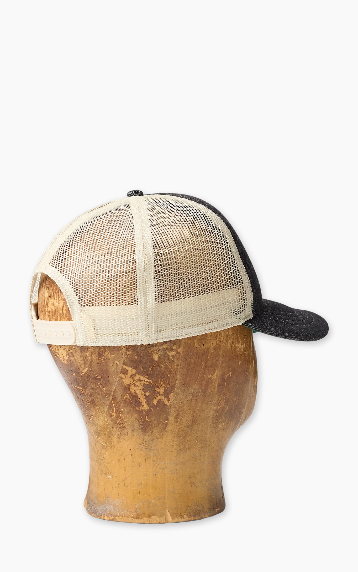 RRL Ranch Logo Denim Trucker Cap Black/White