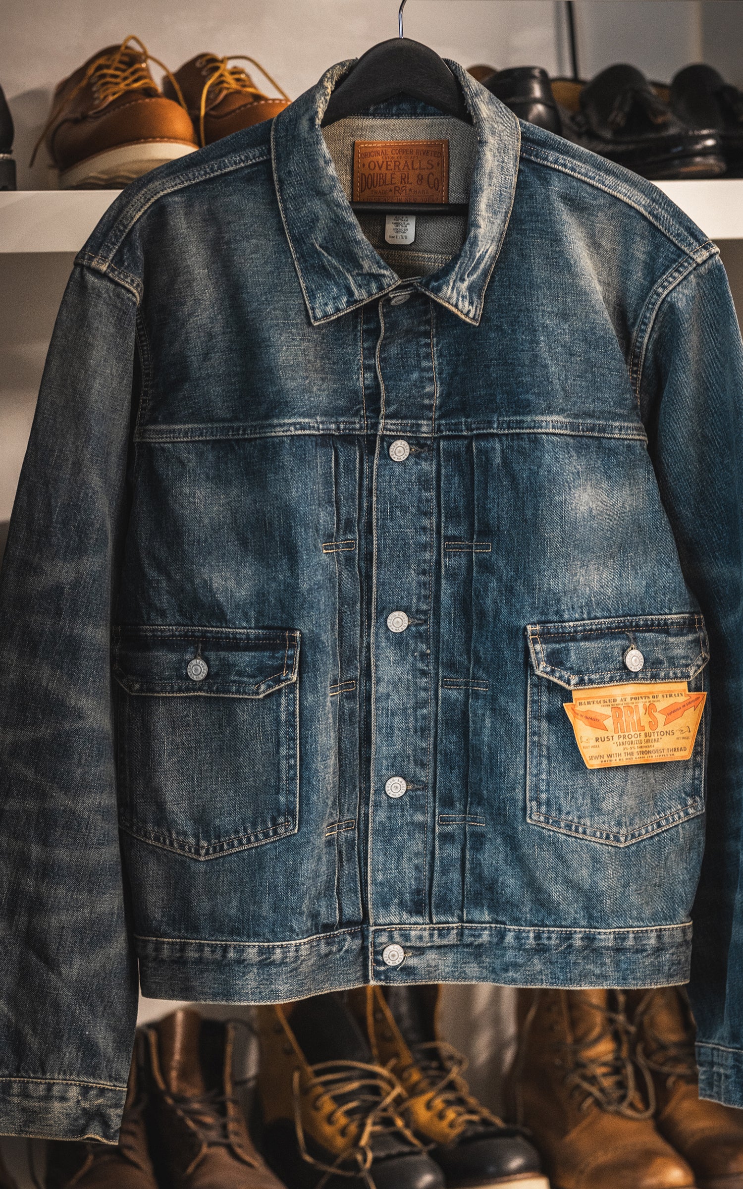RRL Denim Trucker Type II Jacket Westview Wash