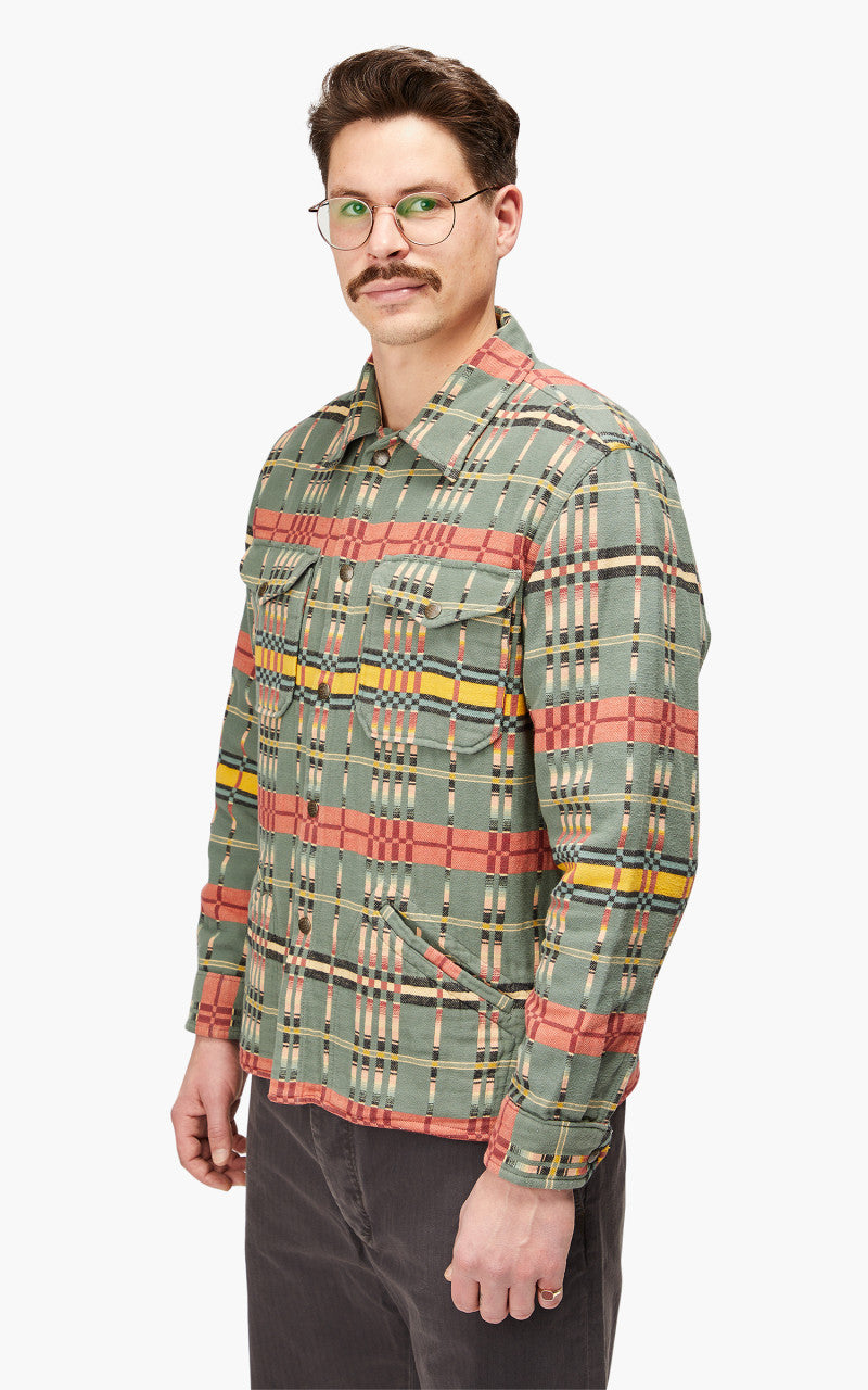 RRL Brown Bear Sport Shirt Novelty Blue/Multi