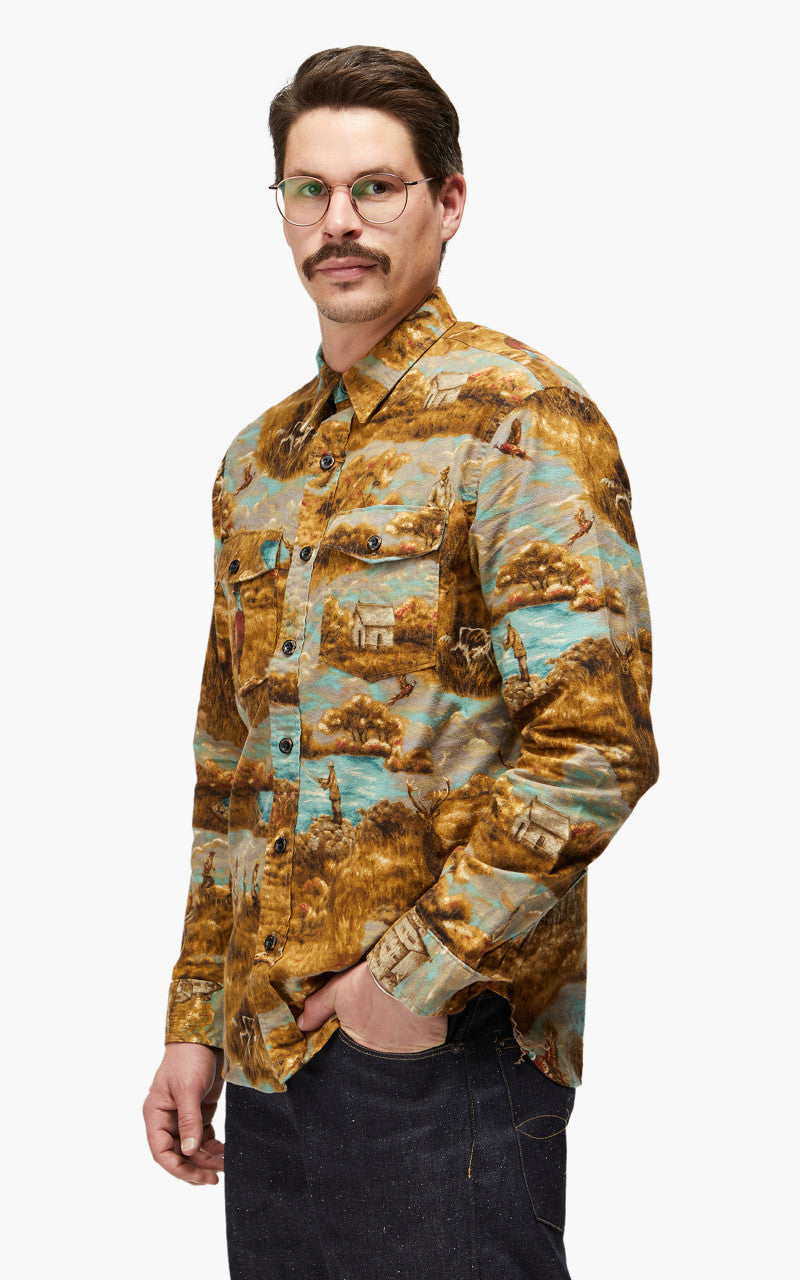 RRL Freeport WS Long Sleeve Sport Shirt Brown/Multi