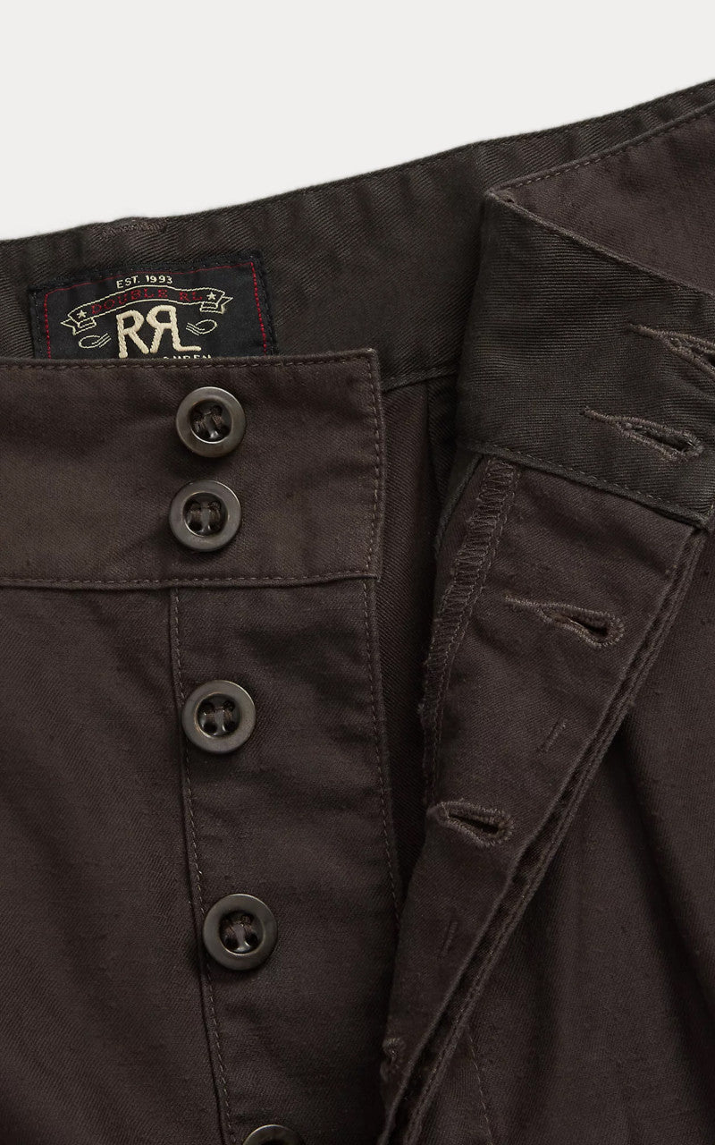 RRL Pleated Twill Short Washed Black