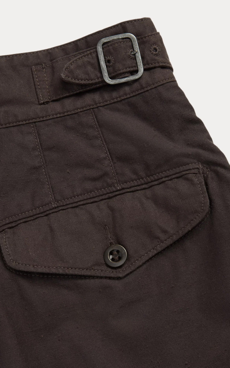 RRL Pleated Twill Short Washed Black