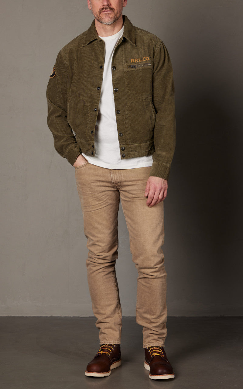 RRL Embroidered Corduroy Jacket Olive