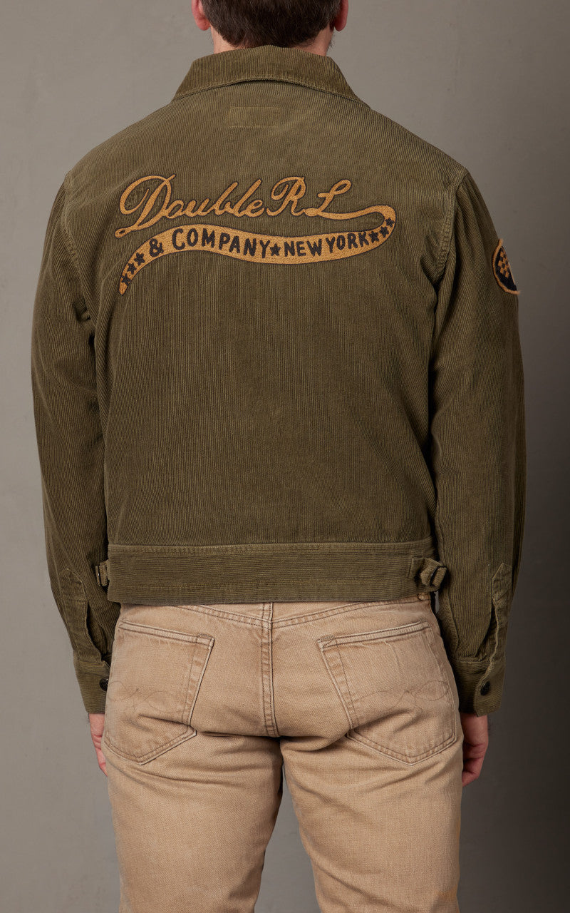 RRL Embroidered Corduroy Jacket Olive