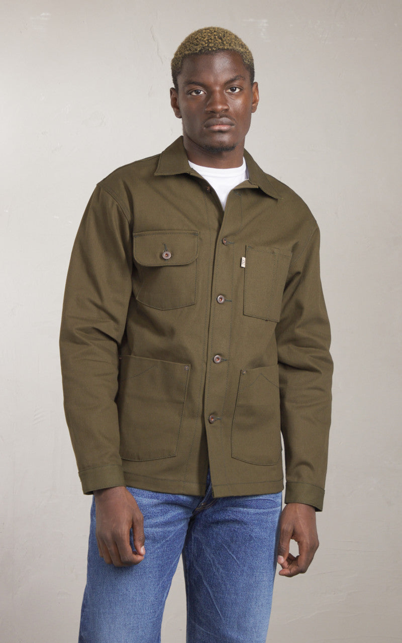 Railcar Fine Goods Chore Coat Canvas Seaweed