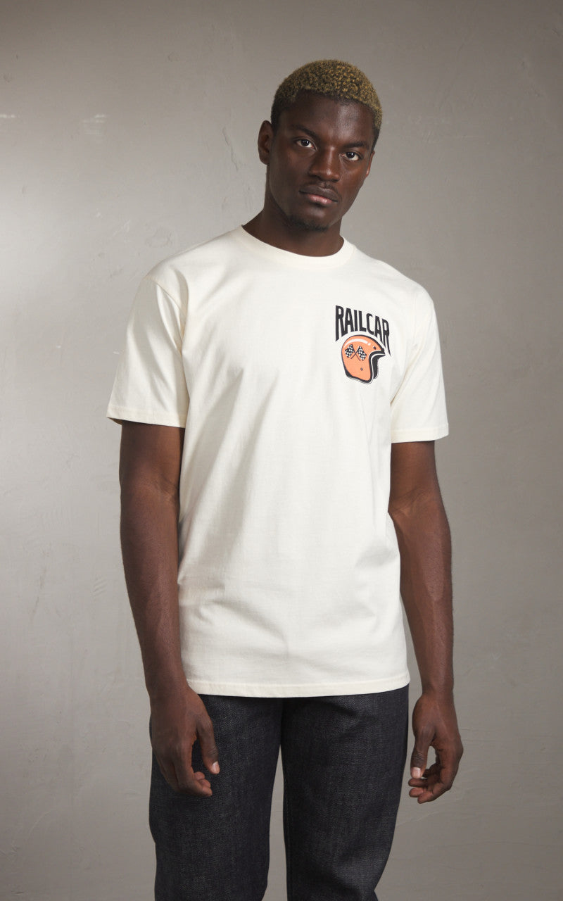 Railcar Fine Goods Helmet Race Division Tee Natural