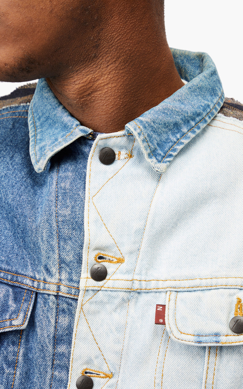 Needles Rebuild by Needles Jean Jacket Blanket Covered Reversible Small