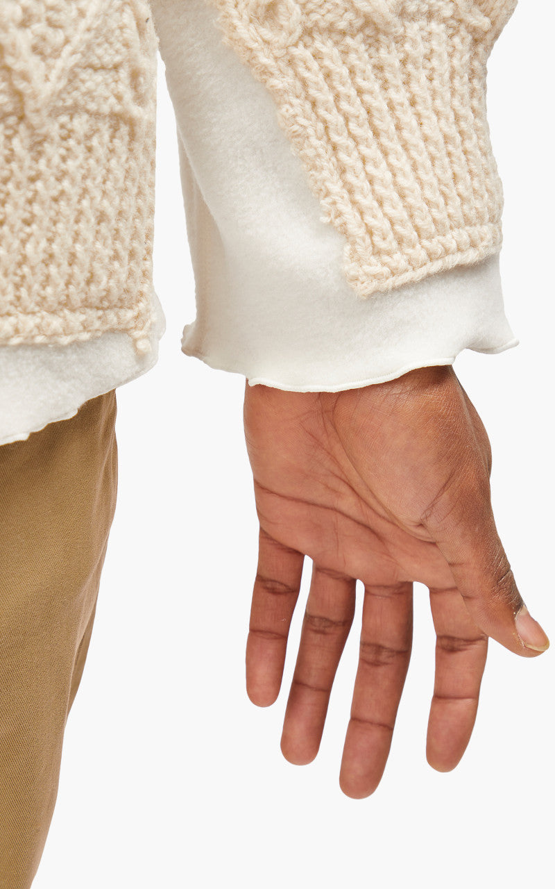 Needles Rebuild by Needles Fisherman Sweater Covered Off White Small