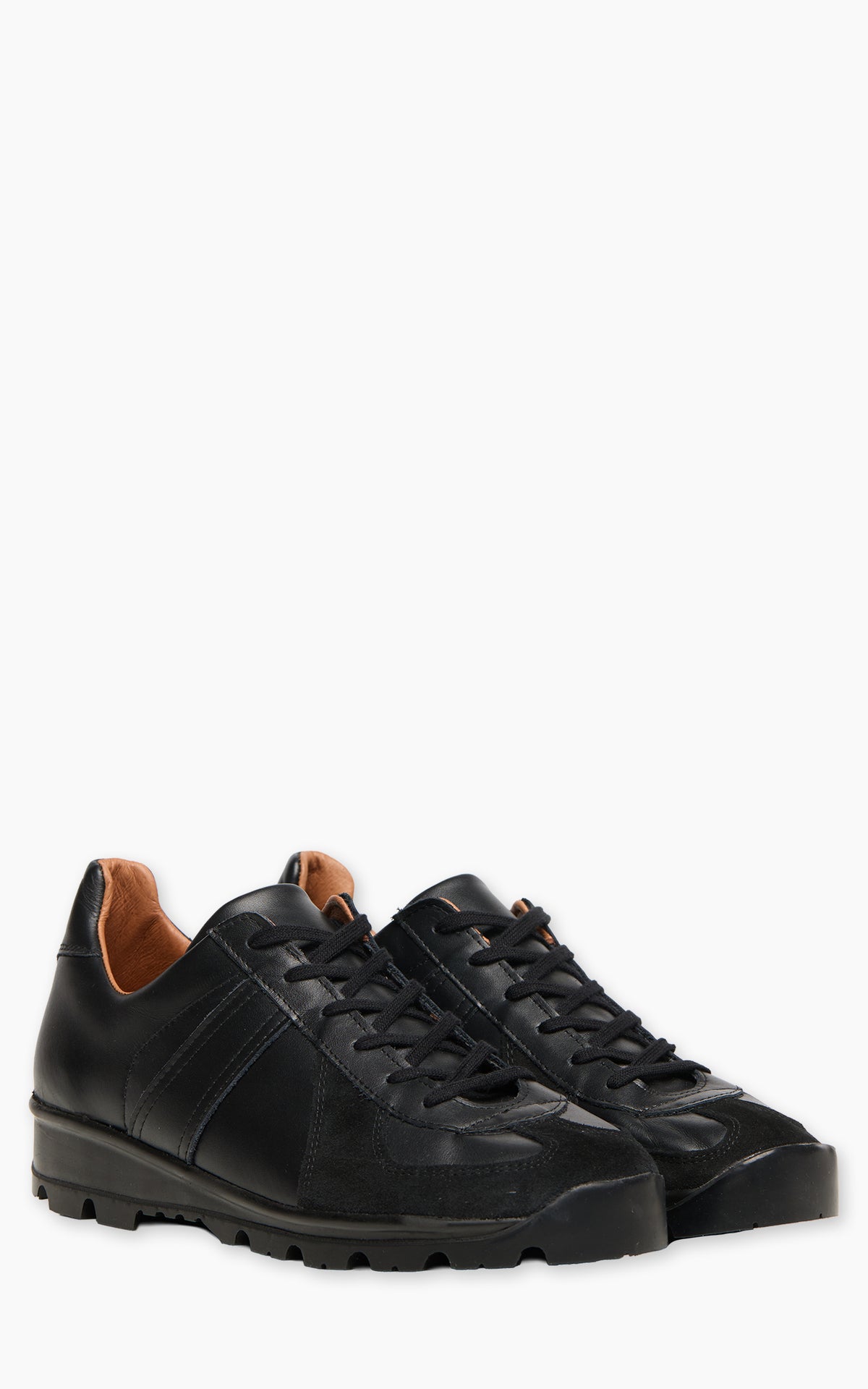Reproduction Of Found 1759L German Military Trainer Black Leather