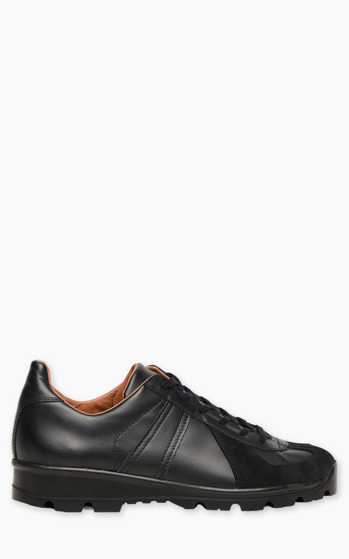Reproduction Of Found 1759L German Military Trainer Black Leather
