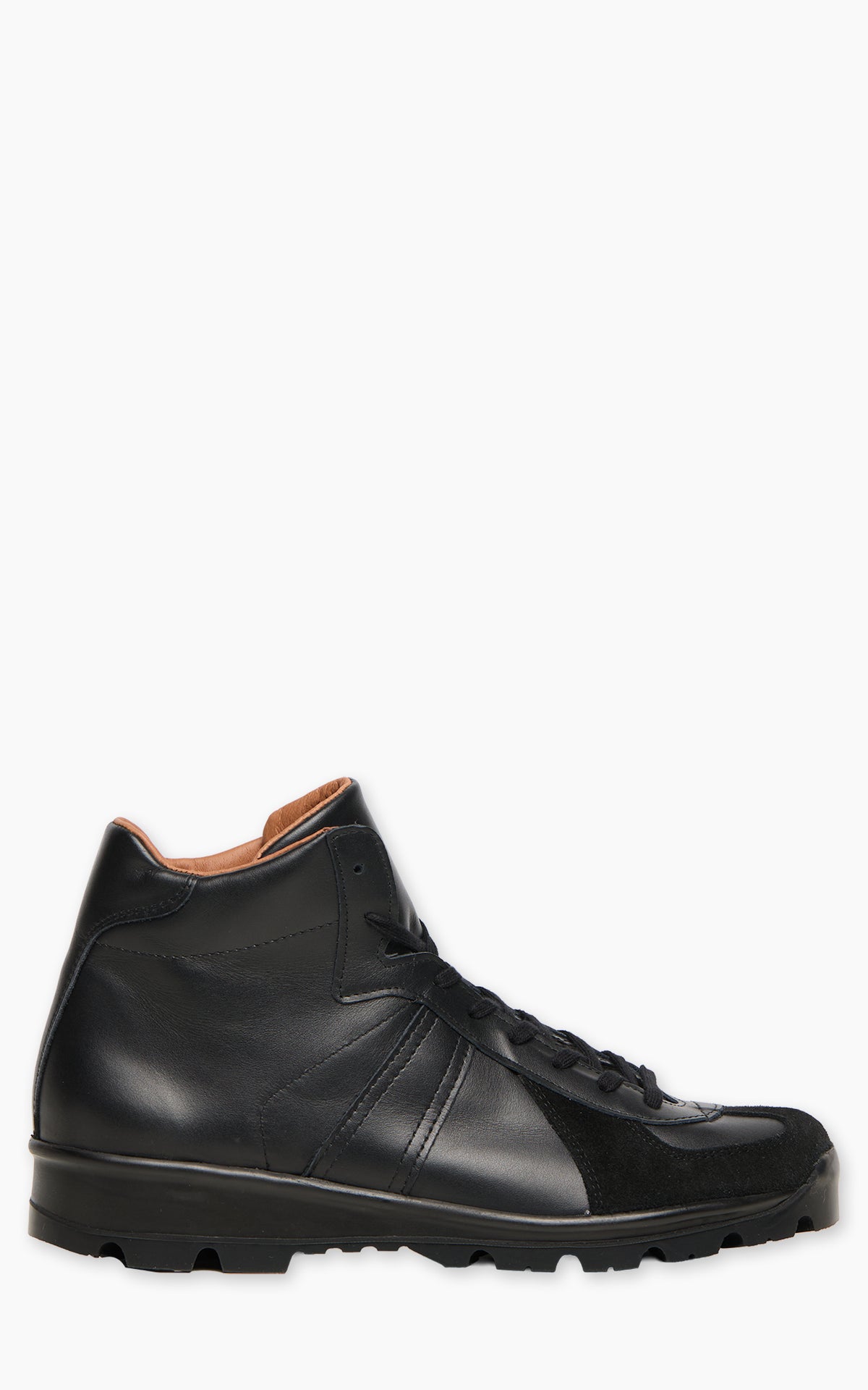 Reproduction Of Found 1762L German Military Trainer Mid Black Leather