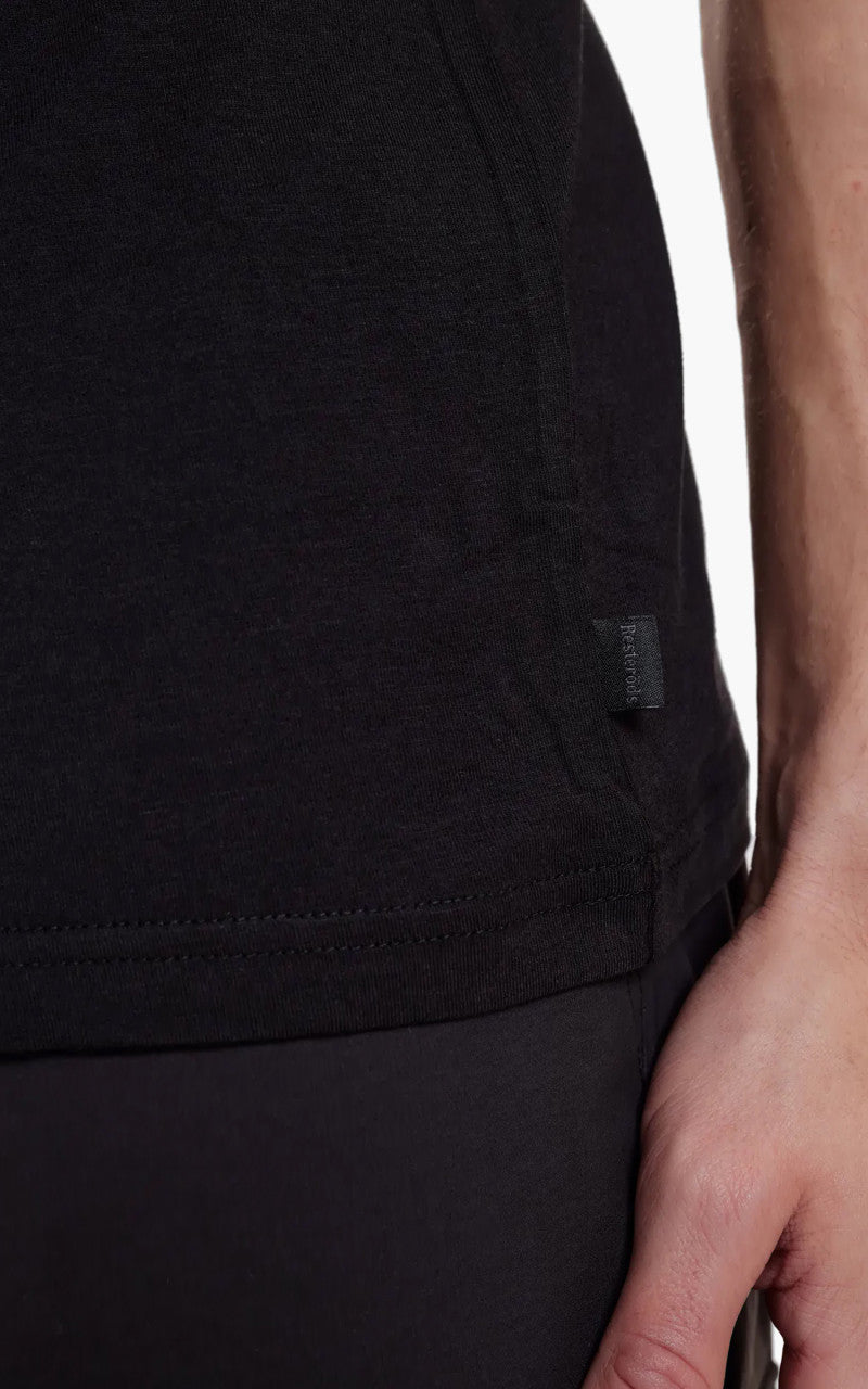 Resteröds R-Neck Bamboo Tee Black