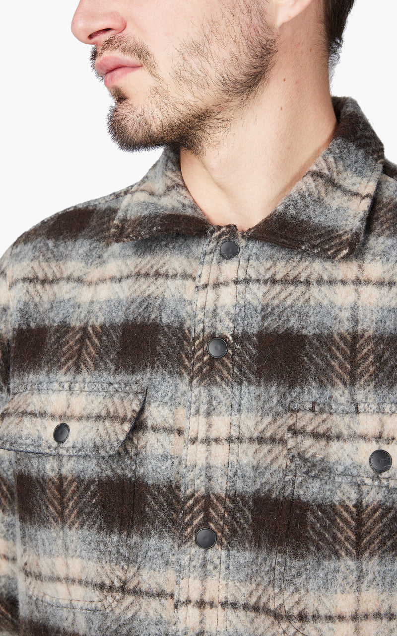 Rogue Territory Field Jacket Brown Plaid Mohair