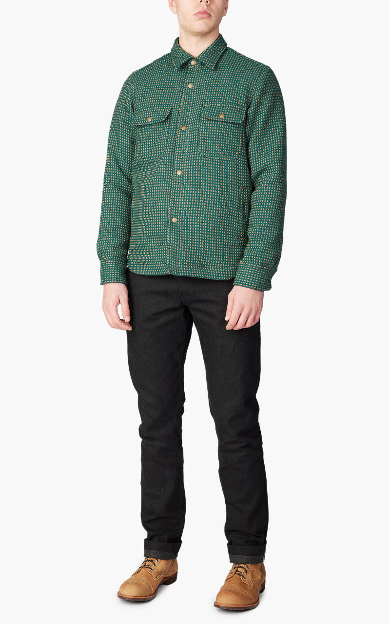 Rogue Territory Field Shirt Green Wool Dot Lined