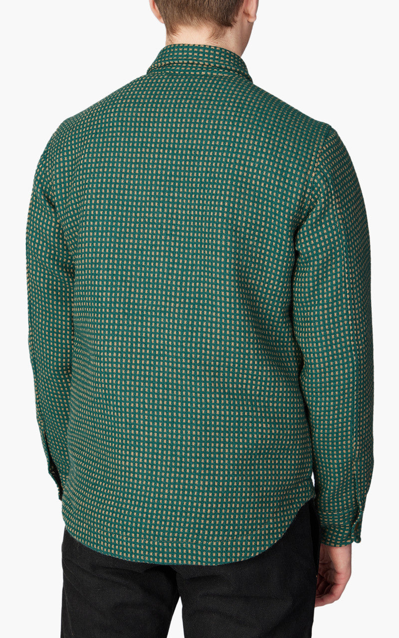 Rogue Territory Field Shirt Green Wool Dot Lined