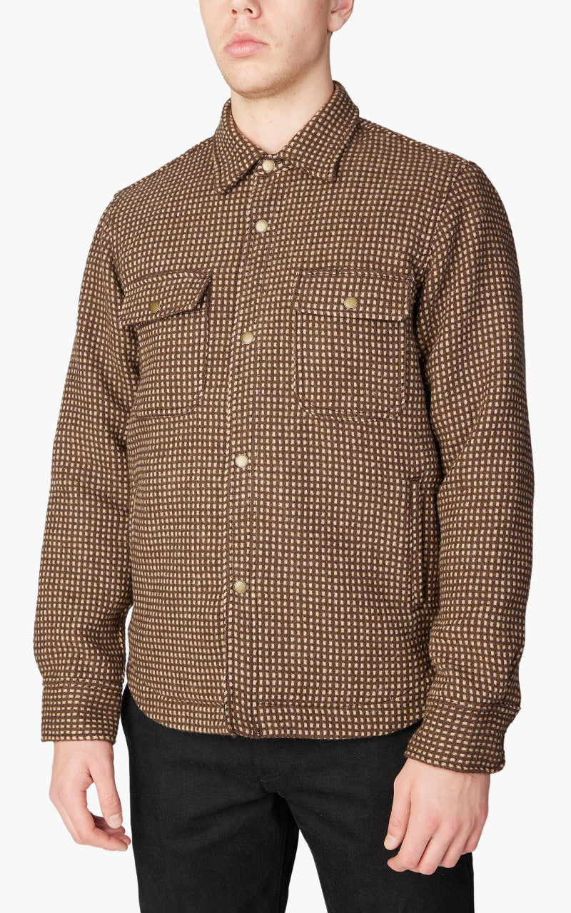 Rogue Territory Field Shirt Brown Wool Dot Lined