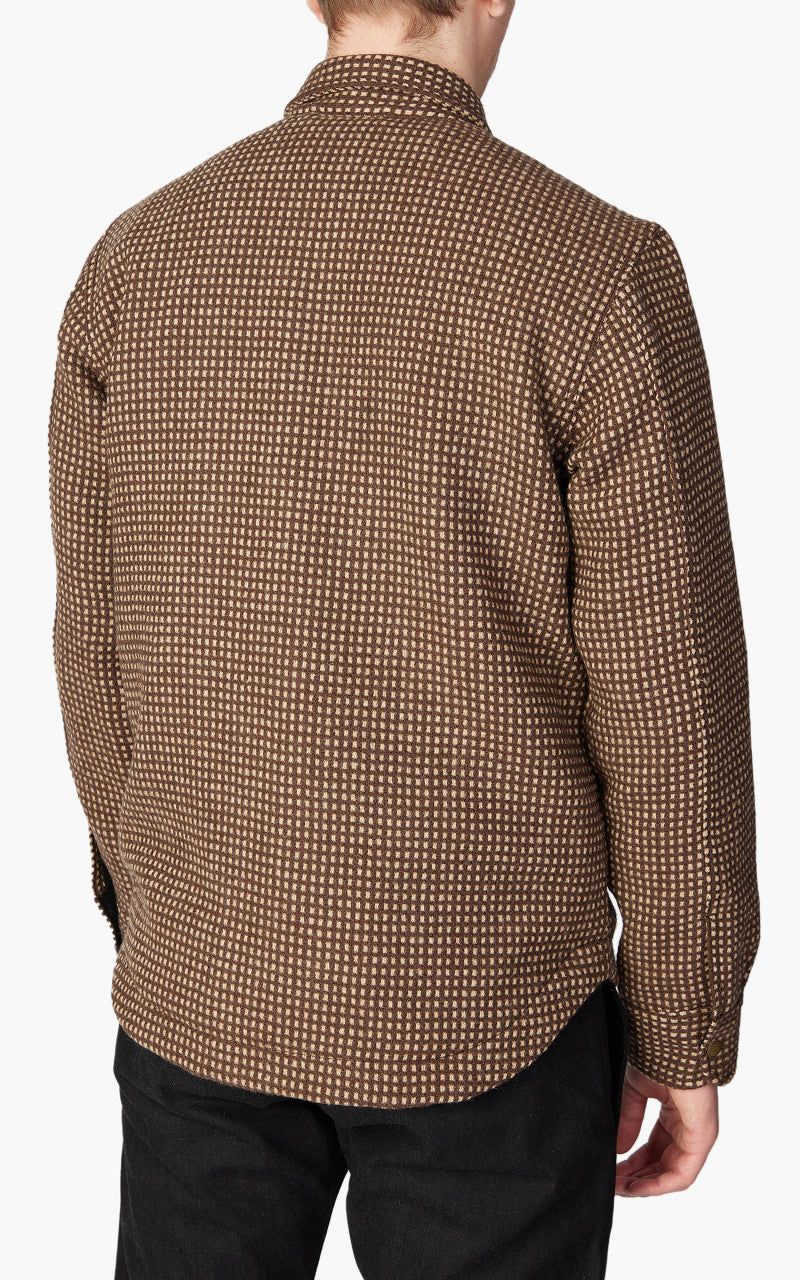 Rogue Territory Field Shirt Brown Wool Dot Lined