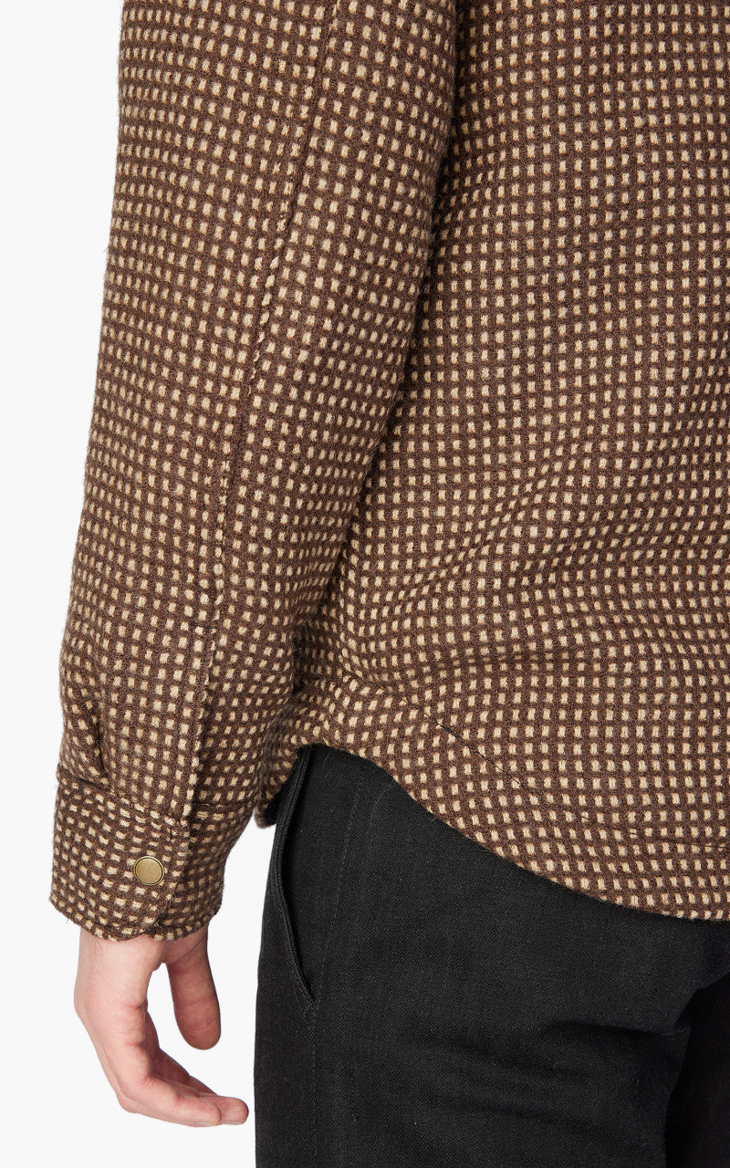 Rogue Territory Field Shirt Brown Wool Dot Lined