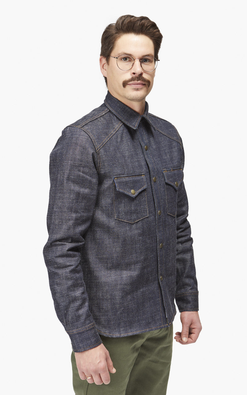 Rogue Territory Western Shirt Cryptic Indigo 13.5oz