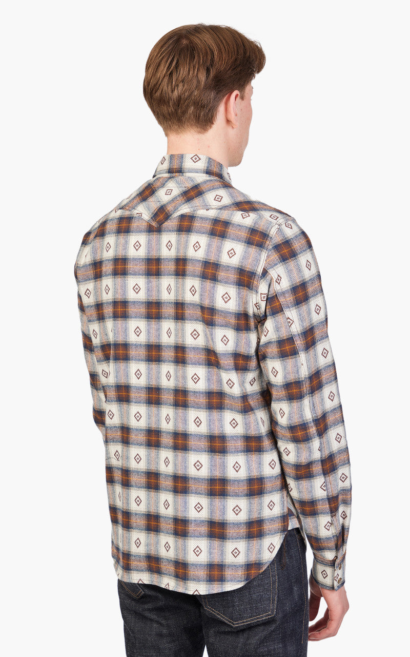 Rogue Territory Western Shirt Brown Diamond Plaid
