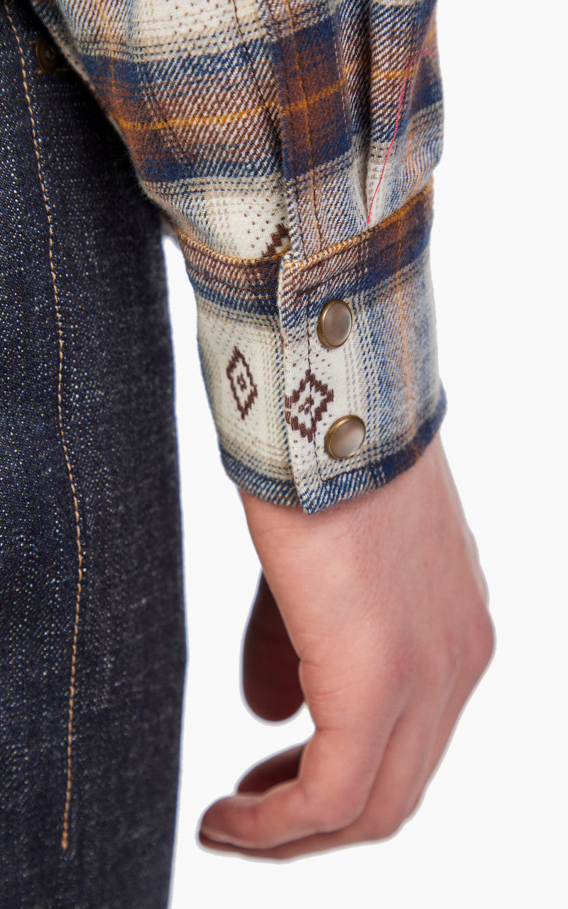 Rogue Territory Western Shirt Brown Diamond Plaid