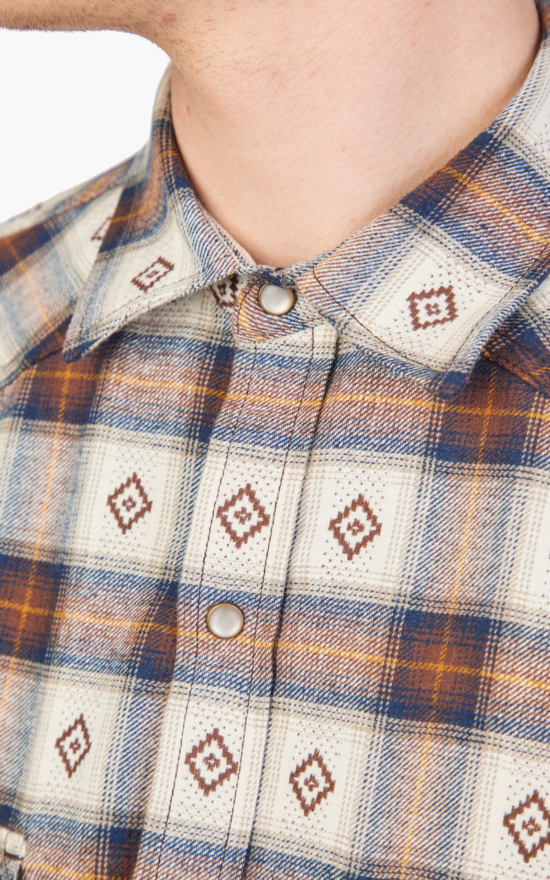 Rogue Territory Western Shirt Brown Diamond Plaid