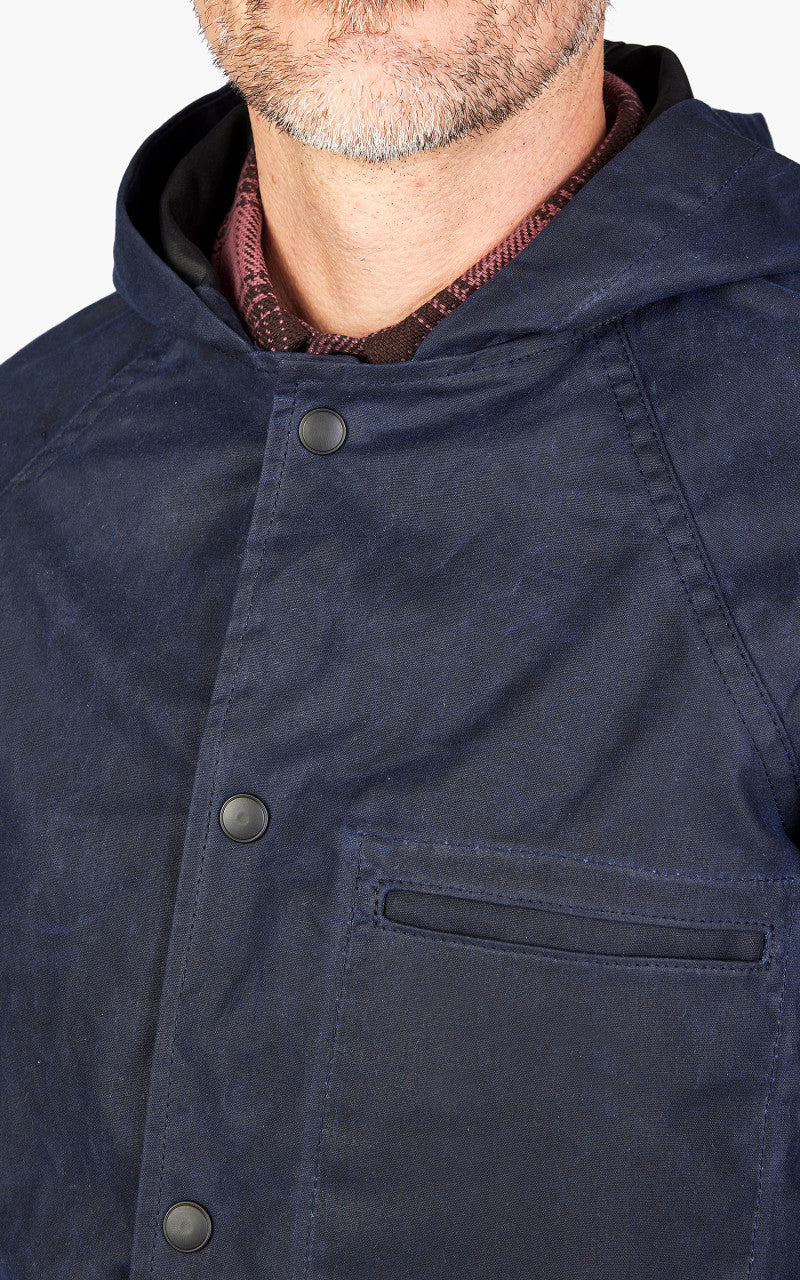 Rogue Territory Hooded Ridgeline Jacket Waxed Navy