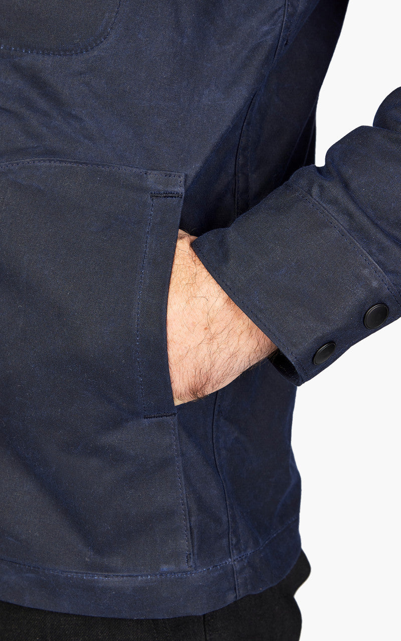 Rogue Territory Hooded Ridgeline Jacket Waxed Navy