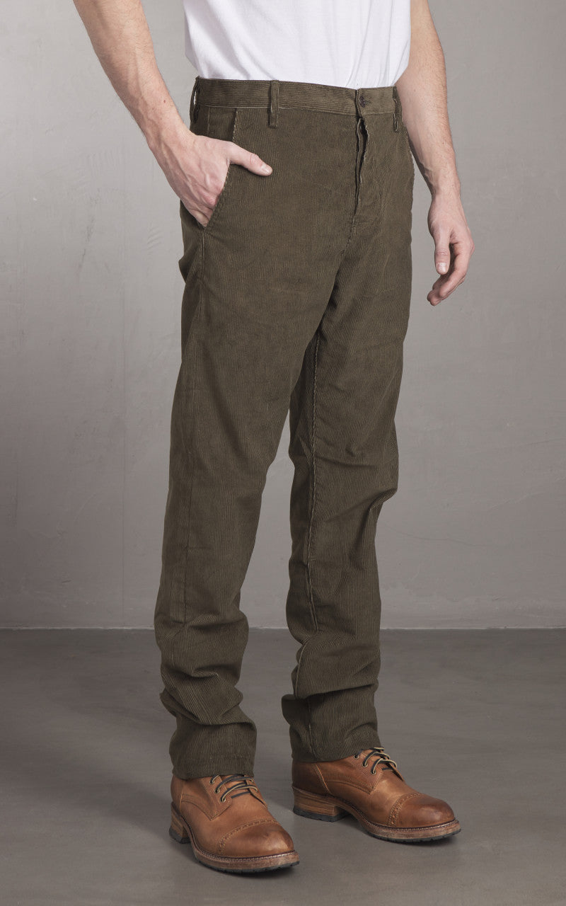 Rogue Territory Officer High Trouser Corduroy Olive