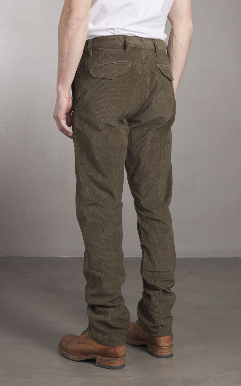 Rogue Territory Officer High Trouser Corduroy Olive