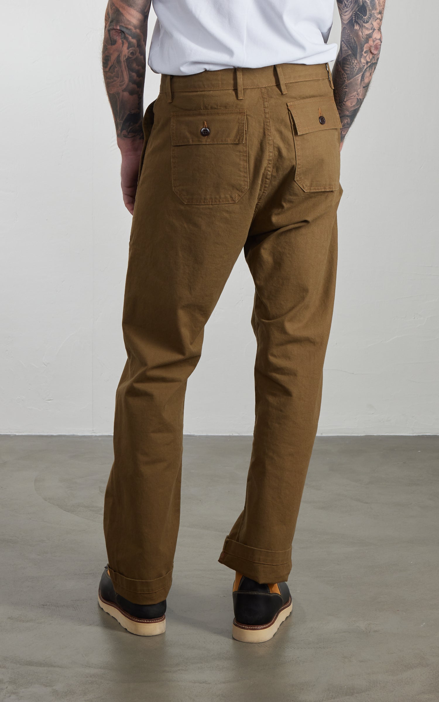 Rogue Territory Fatigue Pants Dyed Canvas Selvedge Golden Brown