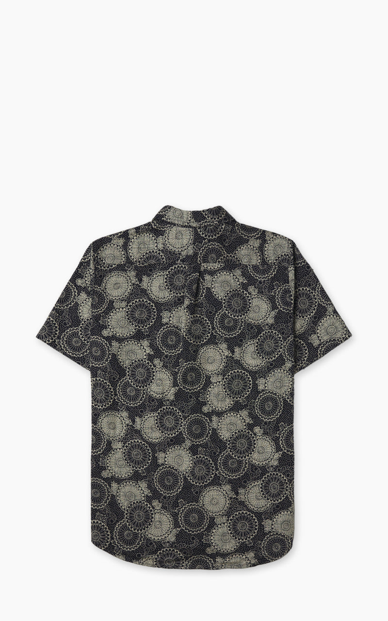 Rogue Territory Oxford Shirt S/S Indigo Medallion