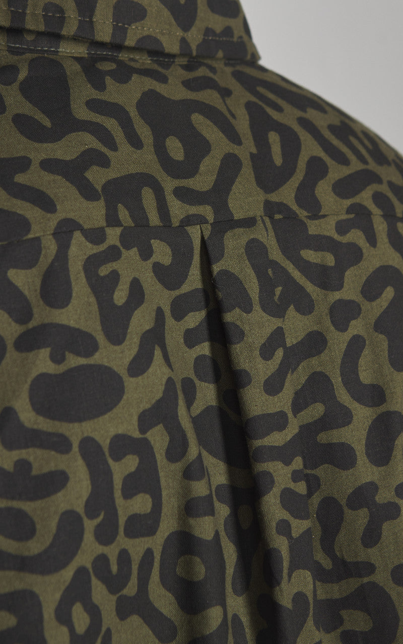 Rogue Territory Oxford Shirt S/S Alphabet Camo Olive