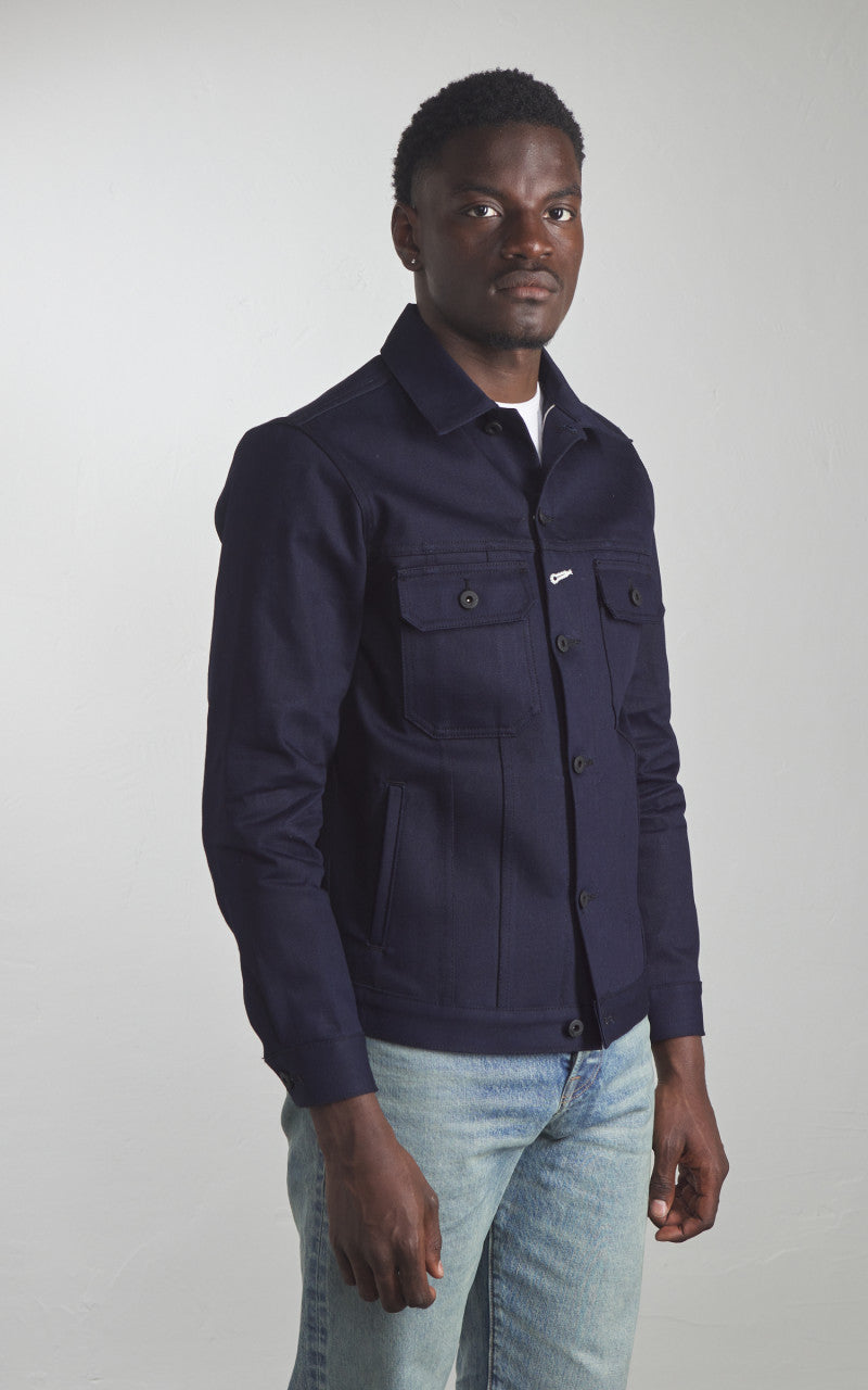 Rogue Territory Cruiser Jacket Selvedge Indigo x Black 13.5oz