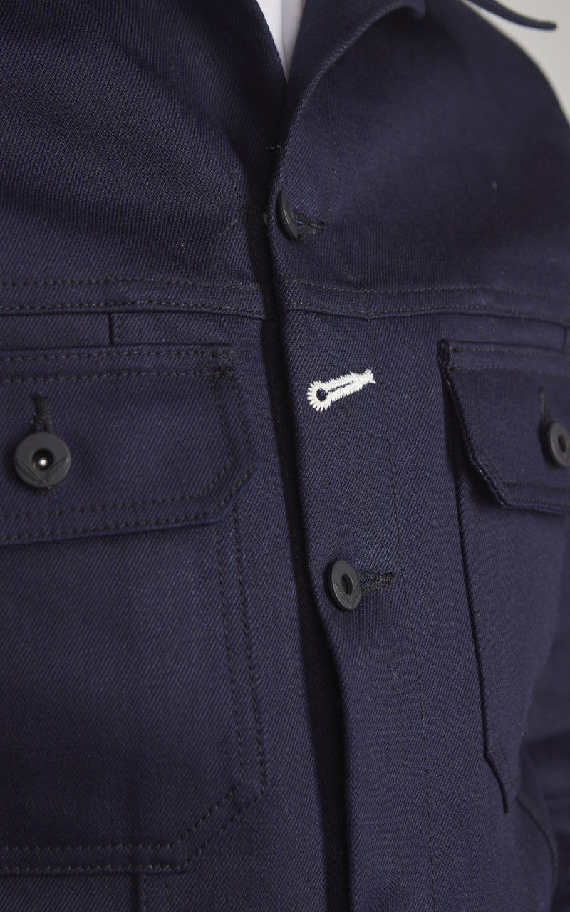 Rogue Territory Cruiser Jacket Selvedge Indigo x Black 13.5oz