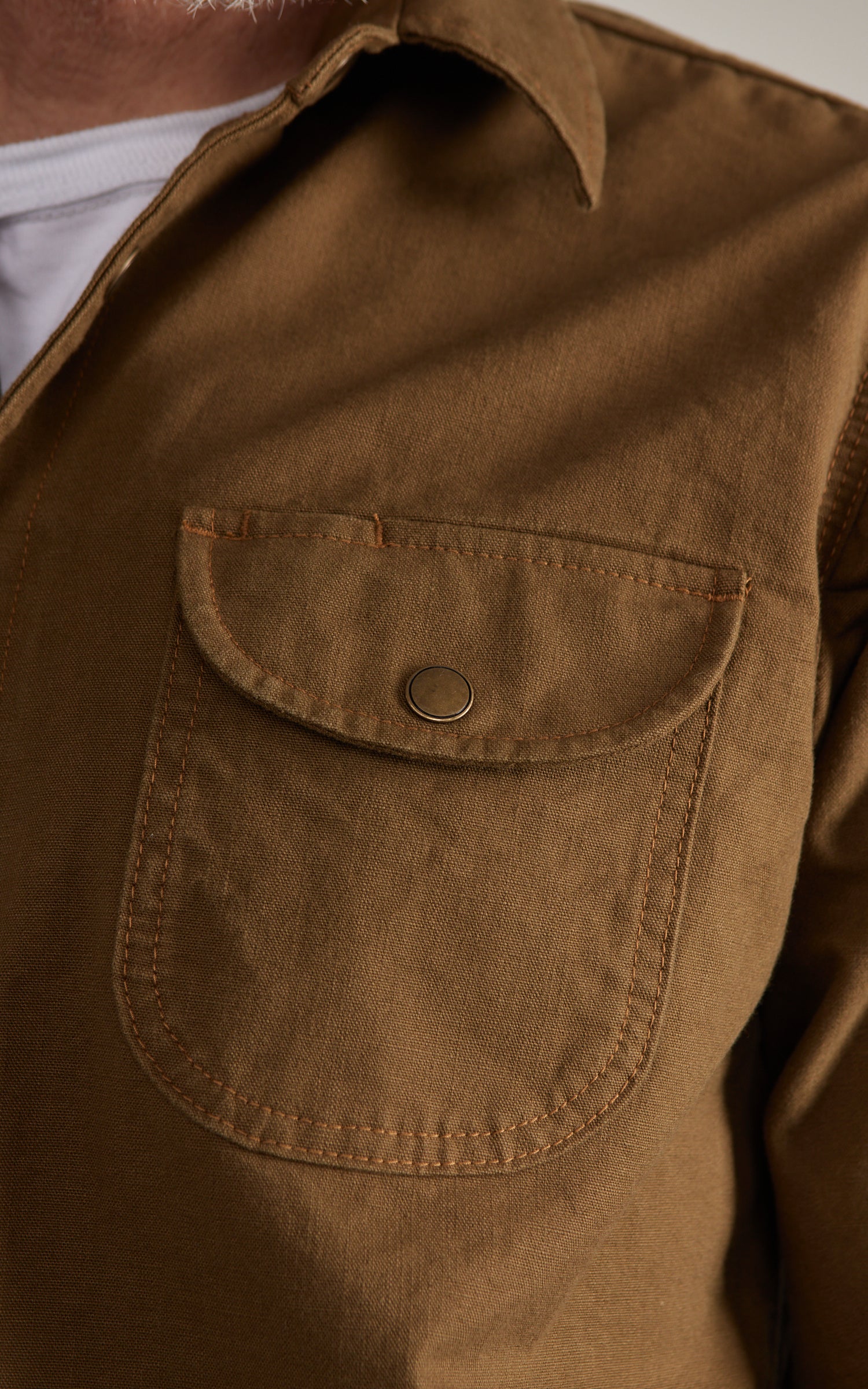Rogue Territory Work Shirt Dyed Canvas Selvedge Golden Brown