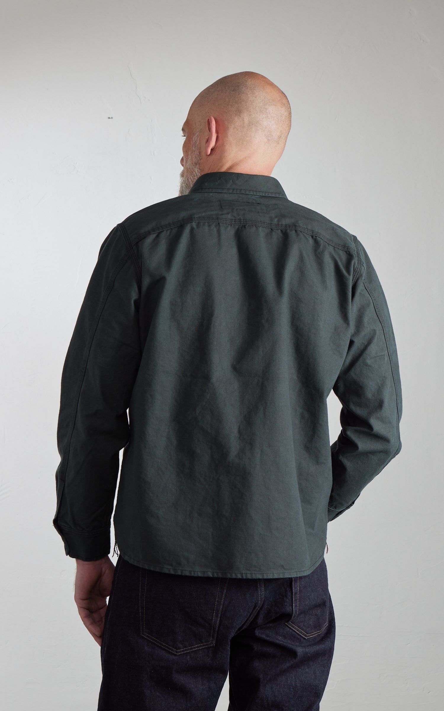 Rogue Territory Work Shirt Dyed Canvas Selvedge Ash