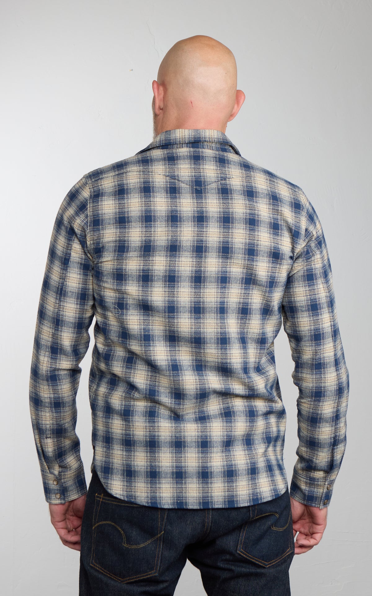 Rogue Territory Western Shirt Navy Plaid