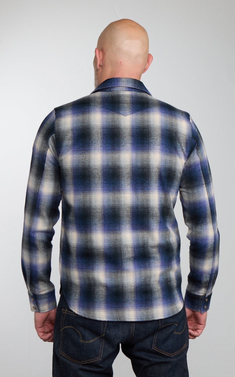 Rogue Territory Western Shirt Bluebell Brushed Plaid
