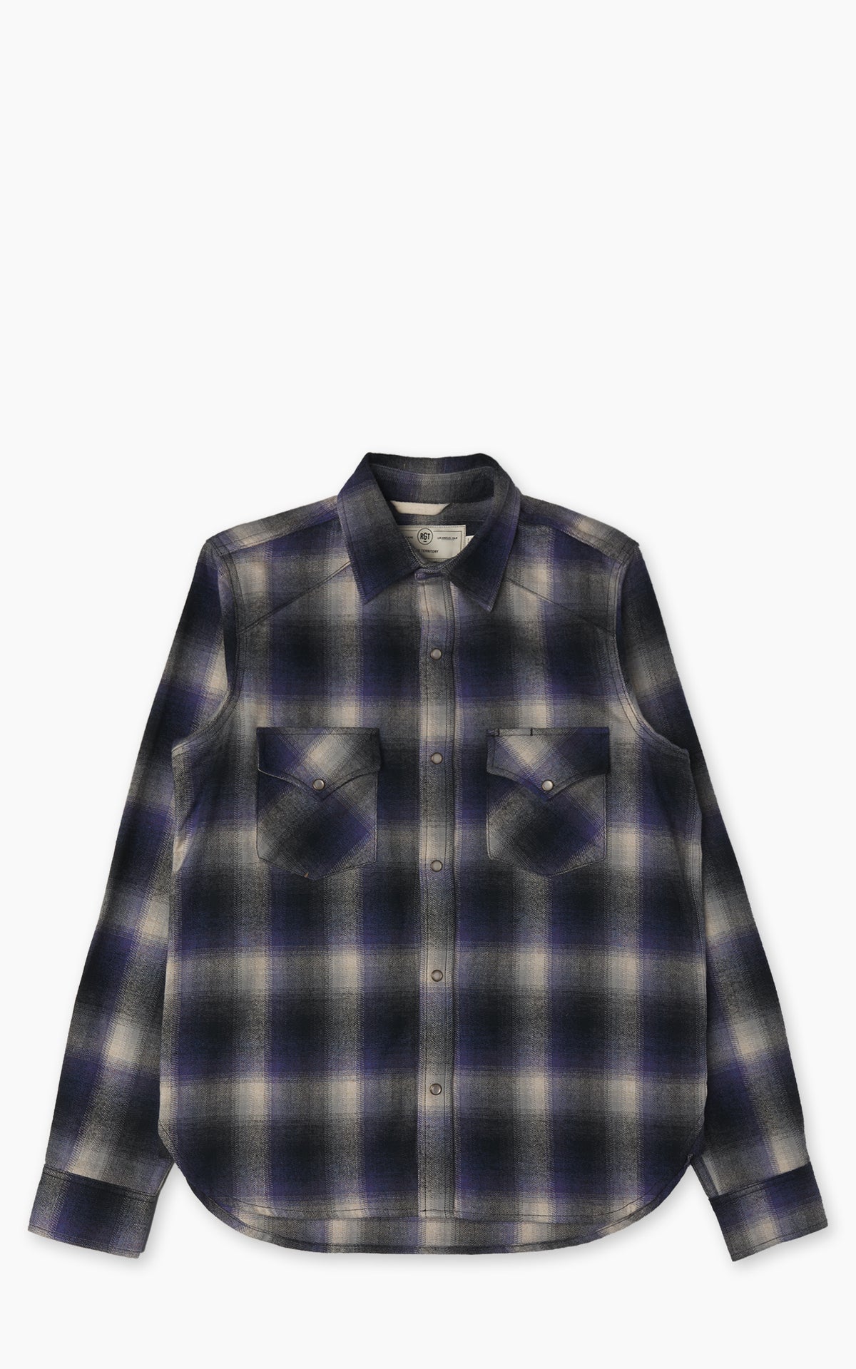 Rogue Territory Western Shirt Bluebell Brushed Plaid